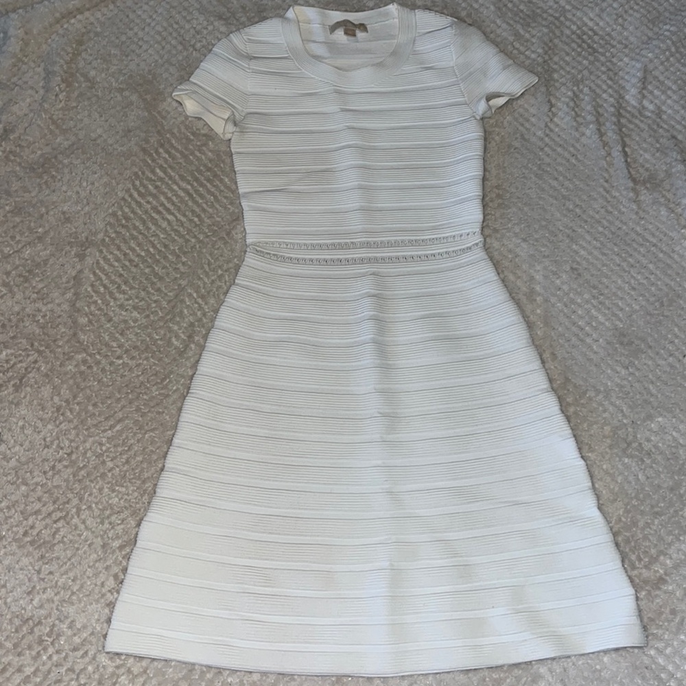 White banded Michael Kors dress
